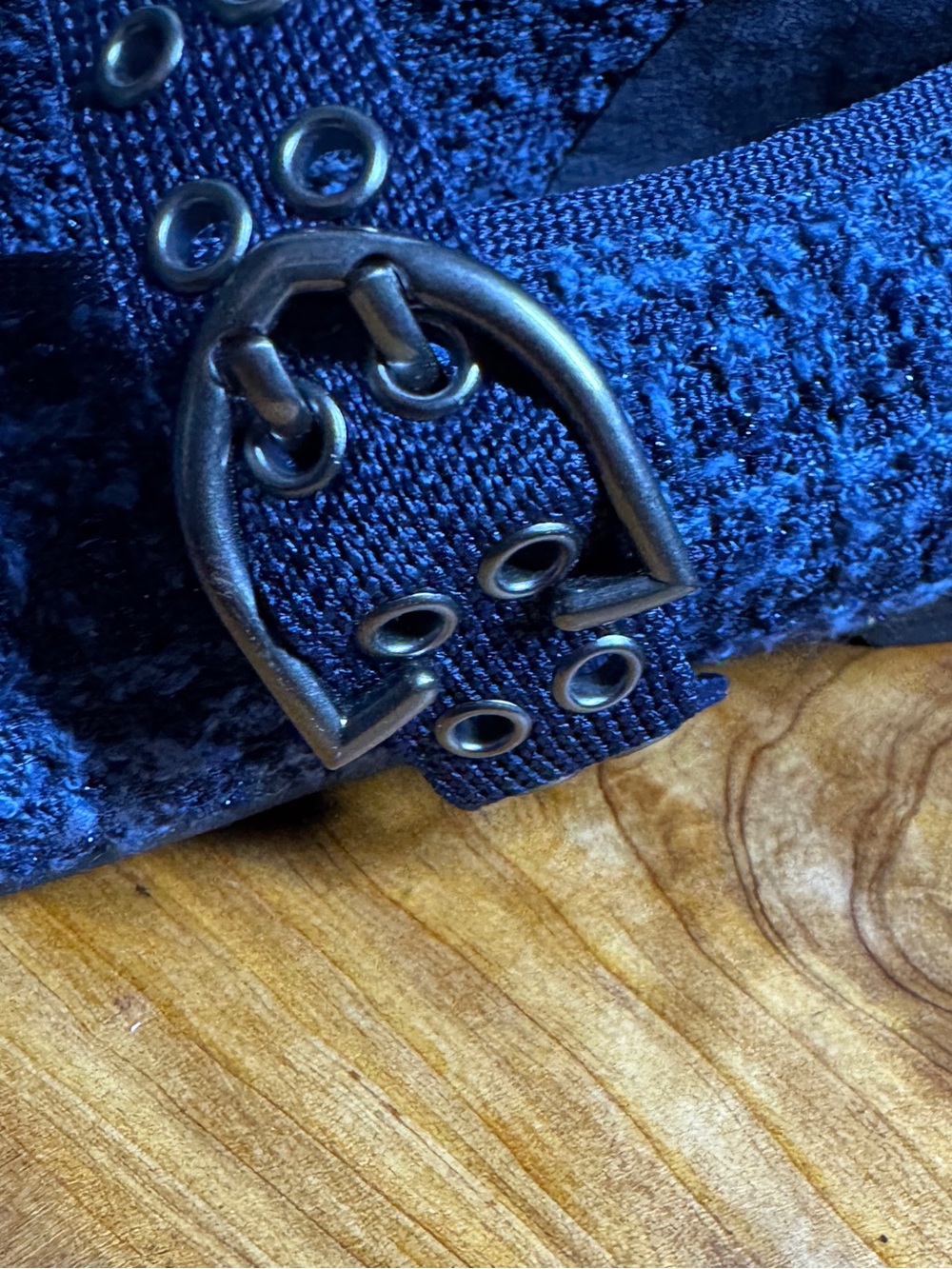 Rothy's The Max Buckle Women's Mary Janes Blue Tweed Preppy-Boho Sz. 8,5M - Picture 9 of 14